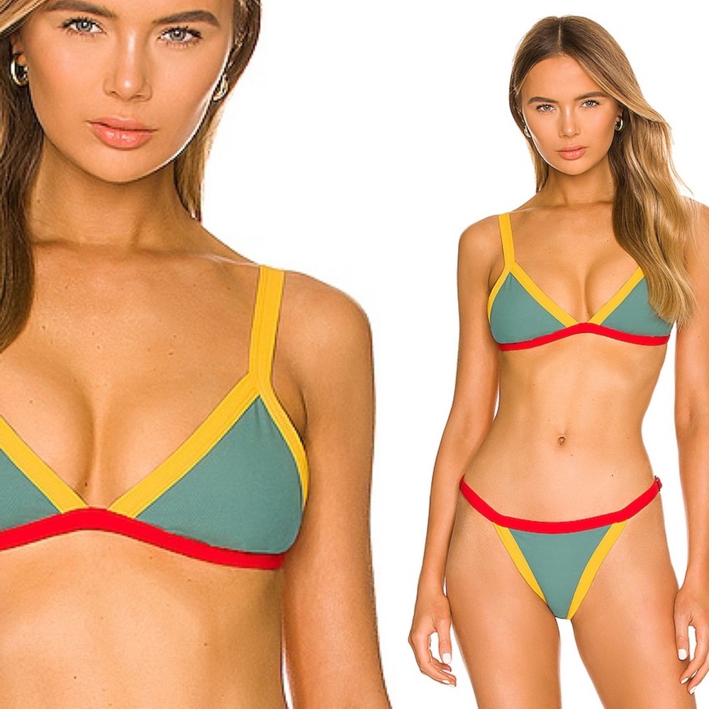 MAAJI x Revolve Set - Hyacinth Bikini Top & Lolita Cheeky High Leg Bottom - M/L